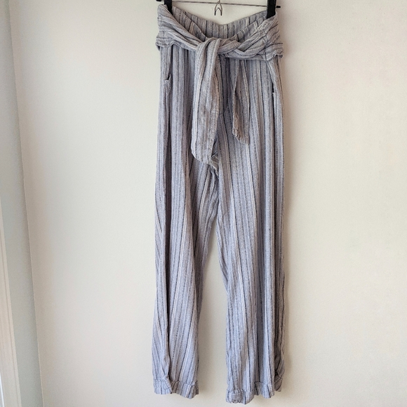 Free People Pants - Free People Wide Leg Linen Blend Pants